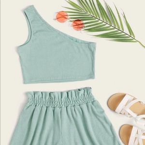 ONE SHOULDER TOP SET